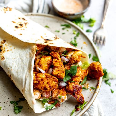 Cajun Chicken Wrap - Sailor Bailey Cajun Chicken Ceaser Wraps, Cajun Chicken Caesar Wrap, Cajun Chicken Wrap, Cajun Chicken Wrap Recipe, Ww Chicken Salad, Spicy Cajun Chicken, Southwest Chicken Wraps, Spicy Chicken Wrap, Chicken Wraps Healthy