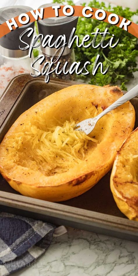 Spaghetti Squash is a fantastic low-carb alternative to pasta. Let me show you how to cook Spaghetti Squash in the oven, and just how easy it is. Cooking A Spaghetti Squash, Easiest Way To Cook Spaghetti Squash, How Long To Bake Spaghetti Squash, How Long To Cook Spaghetti Squash, Best Way To Cook Spaghetti Squash, Cooking Spaghetti Squash In Oven, How To Cook Spaghetti Squash In Oven, Spaghetti Squash Recipes How To Cook, How To Cook Spaghetti Squash