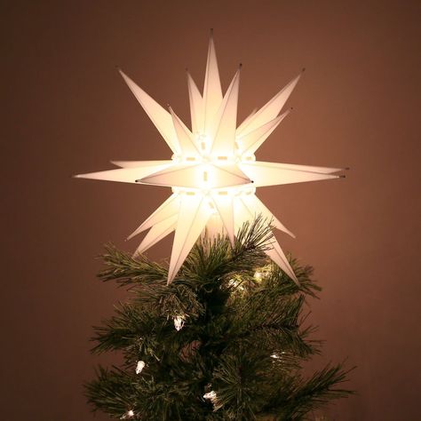 Amazon.com: Moravian Light Tree Topper: Home & Kitchen Moravian Star Light, Christmas Star Tree Topper, Tree Star Topper, Moravian Star, Lighted Tree Topper, Christmas Tree Star Topper, Light Tree, Tree Star, Star Tree