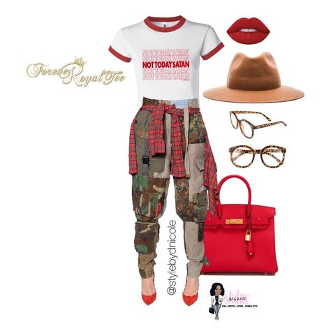 80.3k Followers, 4 Following, 5,719 Posts - See Instagram photos and videos from Style by D. Ni'Cole (@stylebydnicole) Red And Camoflauge Outfit, Army Fatigue, Street Jacket, Red Camo, Womens Fashion Edgy, Looks Street Style, Camo Pants, Red Outfit, Looks Style