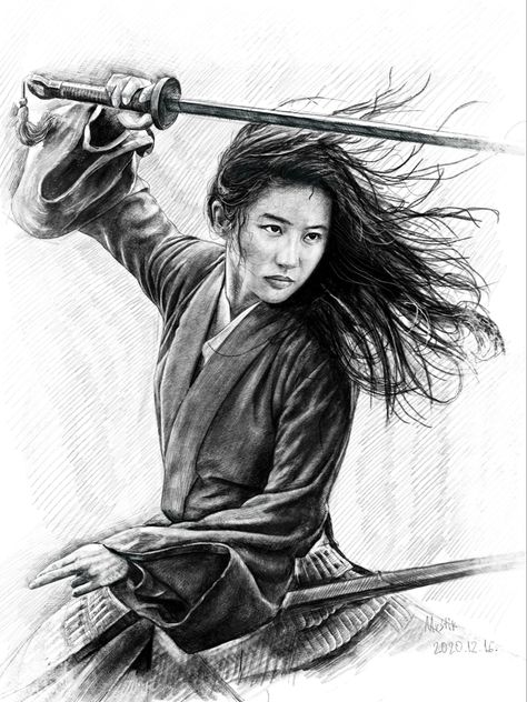 #drawing #pencildrawing #sketch #art #artist #graphite #graphitedrawing #pencilart #mulan #artworkoftheday #artwork #sketchoftheday #realistic Mulan Pencil Drawing, Mulan Drawings Sketches, Graphite Art Sketches, Mulan Drawings, Mulan Painting, Mulan Artwork, Mulan Sketch, Human Postures, Kdrama Sketch