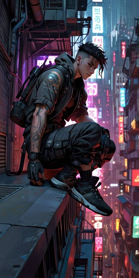 Shadow Run Character Art, Shadowrun Street Samurai, Cyberpunk Smuggler, Urban Flash Cyberpunk, Cyberpunk Nomad Character Art, Cyberpunk Netrunner Character Art, Cyberpunk Runner, Cyberpunk Hunter, Sci Fi Character Art Male