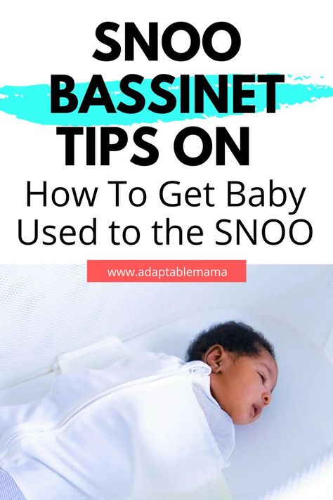 Check out ways and methods here on how to get your newborn used to the SNOO, make them hate it less, and even make them sleep on it! For long hours! Snoo Bassinet, Long Hours, Bassinet, Tips And Tricks, Sleep