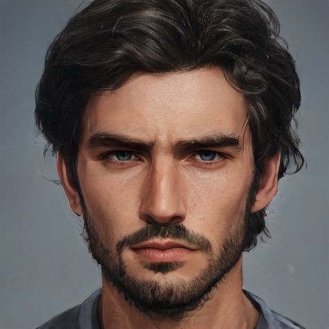 Artbreeder Art Breeder, Brown Hair Men, Drawing People Faces, Character Inspiration Male, Digital Portrait Art, Face Characters, Tan Skin, 인물 사진, Cthulhu