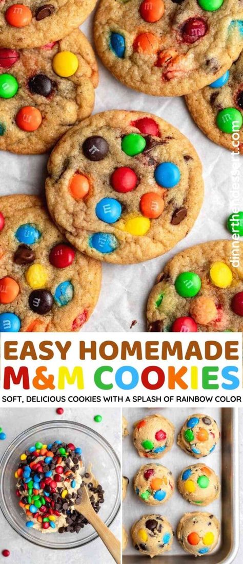 Mnm Cookies Recipe, Best M&m Cookie Recipe, Tollhouse Cookie Recipe, Cooking Desserts, Tollhouse Chocolate Chip Cookies, Kid Friendly Dessert, Holiday Baking Christmas, Toll House Chocolate Chip, Simple Desserts