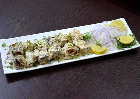 Malai Soya Chaap Tikka without Tandoor#Street#Grand Recipe by Shraddha Varshney - Cookpad Chaap Tikka, Soya Chaap Recipe, Champ Recipe, Grands Recipes, Soya Chaap, Hebbar's Kitchen, Tikka Recipe, Vegetarian Comfort Food, Delicious Vegetarian