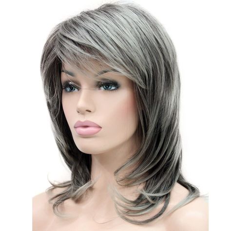 Shag Wigs, Brown To Grey Ombre, Blonde Shag, Gray Blonde, Good Quality Wigs, Top Wig, Grey Ombre, Wigs Online, Full Wigs