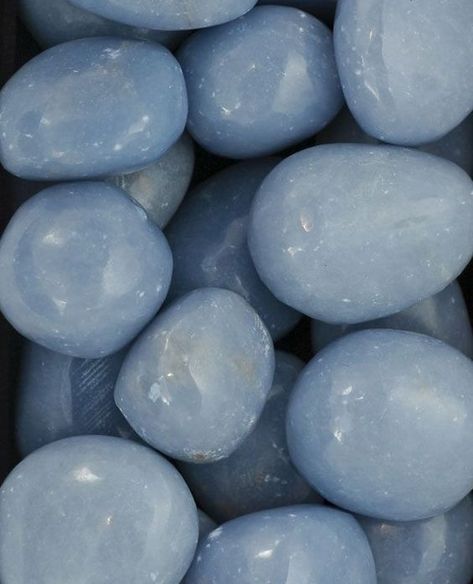 Tumbled Crystals, Color Celeste, Crystal Aesthetic, Crystals Healing, Pretty Rocks, Crystal Healing Stones, Petrified Wood, Tumbled Stones, Rocks And Minerals