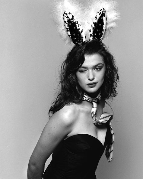 Rachel Weisz, Bunny Ears, A Woman, Hair, White, Black