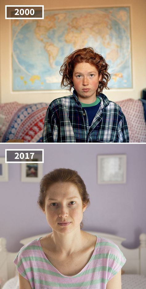 Photographer Photographs Her Friends In 2000 And Then In 2017 Again, Shows How Differently People Age Ginger Actresses, Ellie Kemper, Kimmy Schmidt, Exercise Wheel, Brent Rivera, Friend Photos, Role Models, Redheads, The Office