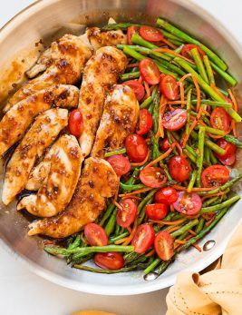 Balsamic Chicken And Veggies, One Pan Balsamic Chicken, Easy Bruschetta Recipe, Honey Balsamic Chicken, Balsamic Chicken Recipes, Chicken And Veggies, Chicken Asparagus, Prime Rib Roast, Balsamic Chicken