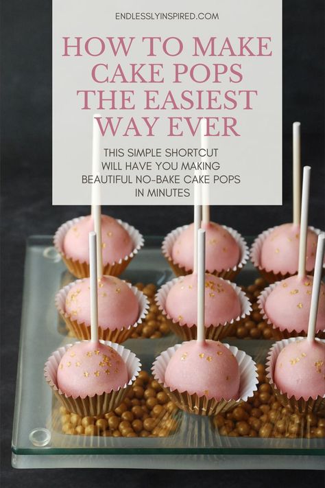 Cake Pops With Donut Holes, Pink Cake Pops Recipe, Small Batch Cake Pops, Cake Pops Store Bought Cake, Cake Pops From Cupcakes, Baked Cake Pops Recipe, Making Cake Pops Easy, Best Cake Pop Flavors, Storing Cake Pops