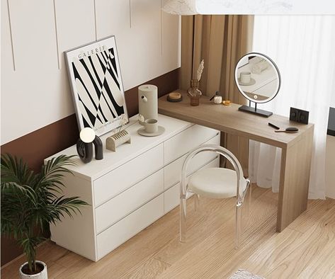 Minimalist Dressing Table, Minimalist Dressing, Dressing Table Bedroom, Dream Closet Design, Classy Bedroom, Room Redesign, Table Bedroom, Bedroom Dresser, Redecorate Bedroom