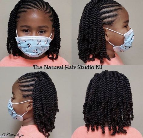 Front Cornrows, Lil Girl Hairstyles, African Hair Braiding Styles, Natural Hairstyles For Kids, Twist Styles, Girls Natural Hairstyles, Twist Braid Hairstyles, Hair Twist Styles, Girls Hairstyles Braids