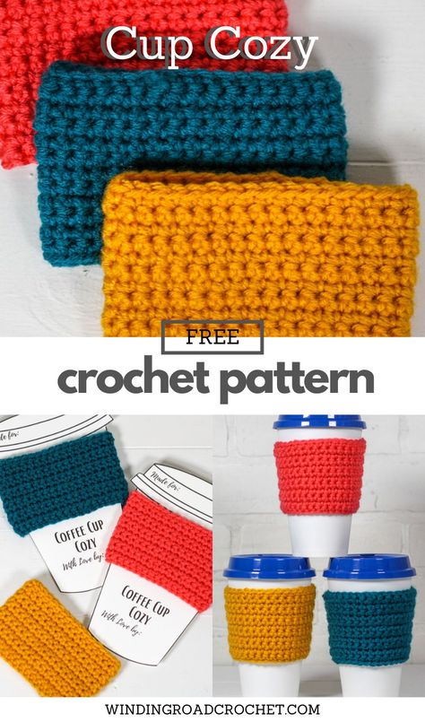 Teacher Crochet Coffee Cozy, Crochet Travel Mug Cozy Free Pattern, Crochet Travel Mug Cozy, Crochet Drink Cozy Free Pattern, Mug Holder Crochet, Crocheted Cup Cozy, Crochet Cozy Free Pattern, Crochet Coffee Cozy Free Pattern, Crochet Mug Cozy Free Pattern