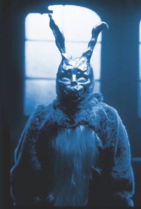 frank the bunny Donnie Darko Rabbit, Donnie Dark, Nirvana Quotes, Donnie Darko Movie, Energizer Bunny, Bunny Man, The Boogeyman, Donnie Darko, Top Memes