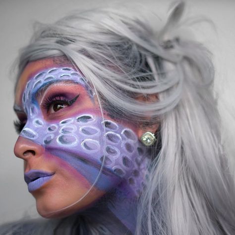 Octopus Makeup, Halloween Makeup Diy, Halloween Makeup Scary, Special Effects Makeup, Halloween Makeup Looks, Ice Queen, Halloween Looks, Scary Halloween, Spooky Halloween