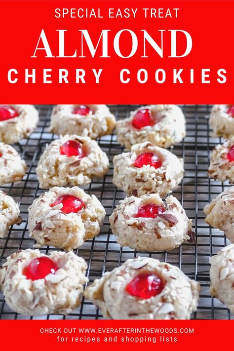 Almond Cherry Cookies, Almond Filling Recipe, Cherry Almond Cookies, Almond Paste Cookies, Pastry Filling, Almond Paste Recipes, Linzer Cookies Recipe, Chocolate Cherry Cookies, Cookies To Make