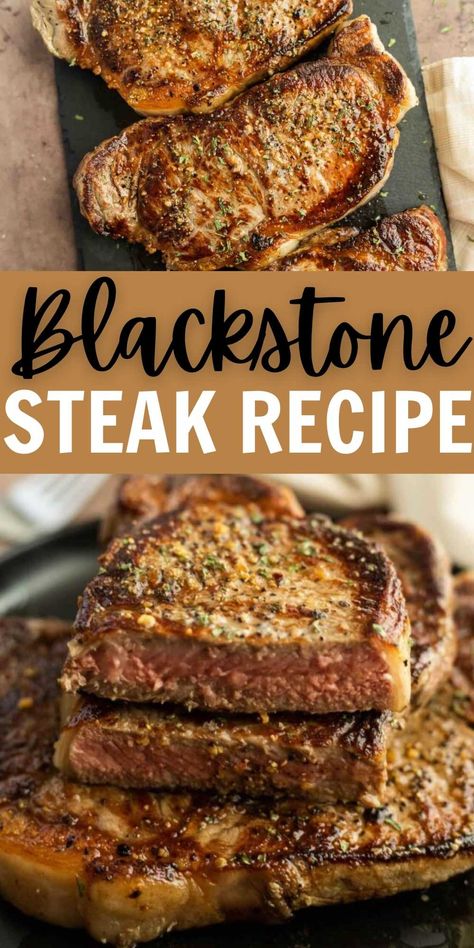 Blackstone Steak Recipe - grillonadime.com Low Carb Blackstone, Recipes With Steak, Blackstone Steak, Top Sirloin Steak Recipe, Sirloin Steak Recipe, Outdoor Griddle Recipes, Sirloin Tip Steak, Griddle Cooking Recipes, Sirloin Steak Recipes