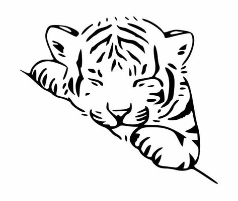 Tiger Outline, Tiger Silhouette, Tattoo Png, Tiger Drawing, Brushes Procreate, Tiger Cub, Tattoo Art Drawings, Tiger Tattoo, Simplistic Tattoos