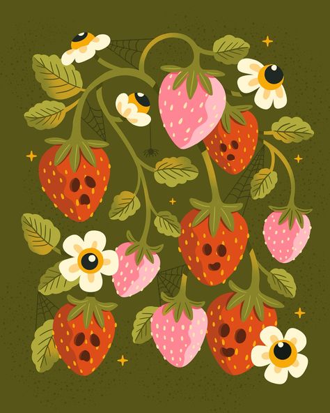 Drew some “straw-boories” for our frights and fruits prompt! 🍓👁️ #scaryandsweet2024 Challenge Hosts @roymeister @jessmillerdraws @heatherslettering @jenprocreates @heyalissandra #halloweenart #halloweenspirit #spookyszn #fruitillustration #strawberryart October Decorations, Strawberry Art, Hand Lettering Quotes, Fruit Illustration, Whimsical Illustration, Lettering Quotes, Halloween Patterns, Cute Characters, Halloween Art