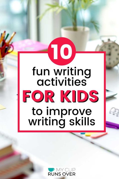 Do your students grumble when it’s time to practice writing? Is getting them to write an essay about as much fun as getting grapefruit juice in your eye? Maybe it’s time to try some fun writing activities instead. Here are 10 of our favorite writing activities for kids. Each activity is labeled with suggested grade levels (kindergarten to grade 12) and has step-by-step instructions on how to implement it. You'll also find tips for helping kids improve creative writing skills in each area. English Writing Skills For Grade 3, Writing Kids Activities, Grade 4 Writing Activities, Fun Writing Activities For Kids, Writing Activities For First Grade, Portfolio Career, Writing Activities For Kindergarten, Writing Practice For Kids, Diy Gratitude Journal