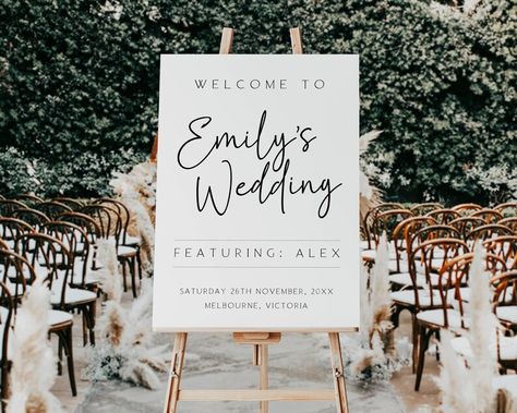 Celebrate your big day with a charming and personalized touch with our wedding welcome sign featuring the groom. This funny and modern wedding sign not only welcomes your guests with a touch of humor but also showcases the groom in a unique way. Our customizable and editable template allows you to tailor the sign to fit your wedding theme perfectly FLD069 Funny Welcome Signs, Wedding Welcome Sign, Welcome To Our Wedding, Wedding Welcome Signs, Wedding Signage, Wedding Invitation Paper, The Groom, Wedding Sign, Wedding Welcome