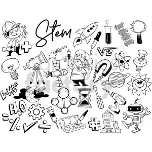 black and white STEM doodle page vector clipart clip art Stem Doodles, Doodling Ideas, Doodle Page, Doodle Pages, Stem Education, Clipart Design, Vector Clipart, Clipart Images, Free Vector Images