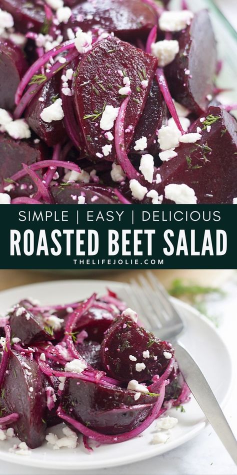 Easy Beet Salad, Fresh Produce Recipes, Beet Salad With Feta, Beet Salad Recipe, Feta Salad Recipe, Kitchen Aid Recipes, Beet Salad Recipes, Roasted Beet Salad, Produce Recipes