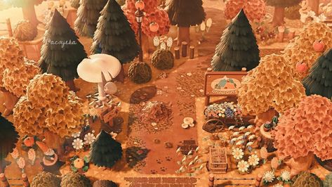 Fall Ideas Acnh, Acnh Autumn Entrance, Acnh Fall Entrance, Acnh Whimsical, Acnh Fall Island Ideas, Fall Acnh, Halloween Acnh, Acnh Layout, Acnh Entrance