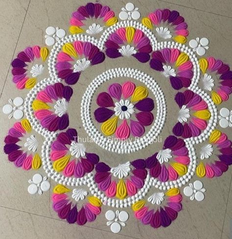 Hard Rangoli Designs, Big Rangoli Designs Latest, Big And Easy Rangoli Designs, Rangoli Designs Latest Unique For Diwali 2024, Latest Rangoli Designs Creative 2024, Easy Big Rangoli Designs Diwali, Semi Circle Rangoli Designs Diwali, Half Rangoli Designs, Diwali Rangoli Designs Unique Big Size