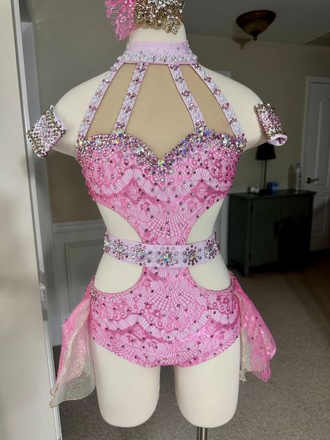 Pink Dance Costumes, Jazz Dance Outfits, Solo Dance Costumes, Jazz Dance Costume, Pretty Dance Costumes, Solo Dance, Custom Dance Costumes, Jazz Costumes, Jazz Dance Costumes