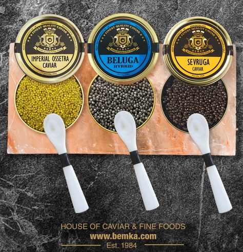 Recipes With Caviar, Caviar Bar, Caviar Serving Ideas, Caviar Aesthetic, How To Serve Caviar, Types Of Caviar, Caviar Appetizers, Beluga Caviar, Sophisticated Food