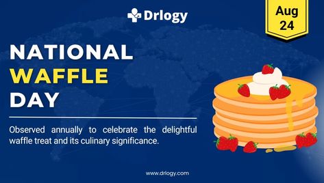 National Waffle Day is a special occasion celebrated to honor and enjoy the delectable goodness of waffles, usually observed on August 24th each year. It's a delightful way to appreciate the popular breakfast and dessert treat loved by many. National Waffle Day, Waffle Day, National Holiday, Holiday Day, National Holidays, Waffles, Special Occasion, Dessert, History