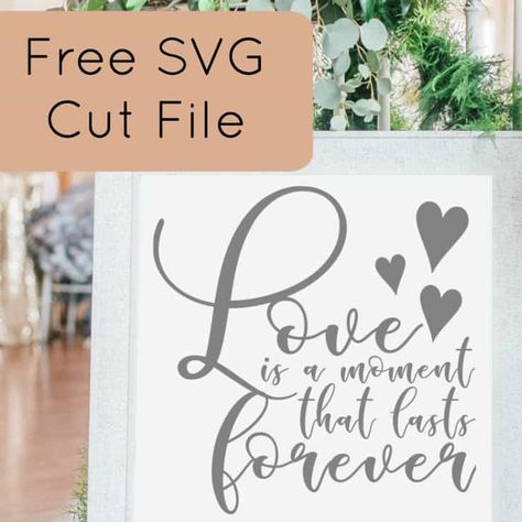 Free Wedding Card Svg Files For Cricut, Anniversary Svg, Board Crafts, Wedding Scrapbooking, Crafts Cricut, Romantic Fonts, Cricut Wedding, Forever Wedding