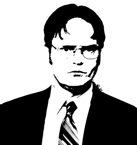 Art Stencil Ideas, The Office Wallpaper, The Office Stickers, Face Stencils, Wallpaper Office, Drawing Painting Ideas, Office Wallpaper, Dwight Schrute, Cute Diy Room Decor