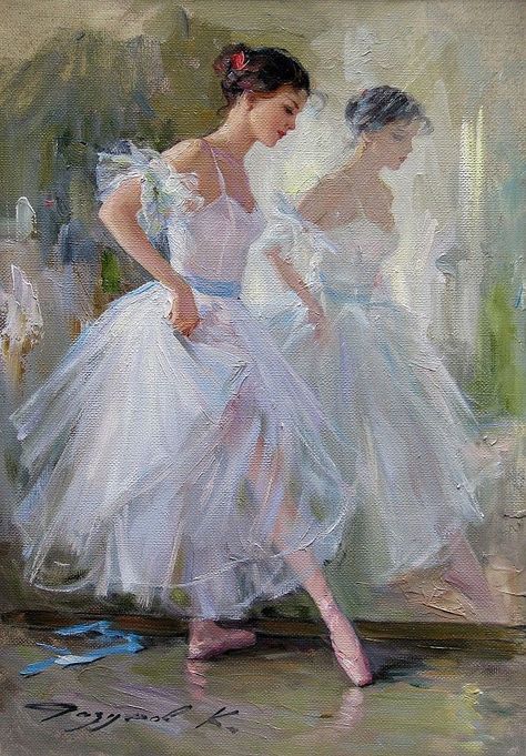 Konstantin Razumov ("Константин Разумов") (b.1974) is a Russian impressionist painter. Konstantin Razumov, Ballet Painting, Ballerina Painting, Istoria Artei, Ballerina Art, Ballet Art, Dance Art, Romantic Art, Ethereal Art