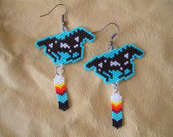 Native Horse, The Great Spirit, Beaded Stuff, Great Spirit, Galloping Horse, Native Beading Patterns, Earrings Feather, Brick Stitch Earrings, Brick Stitch Pattern