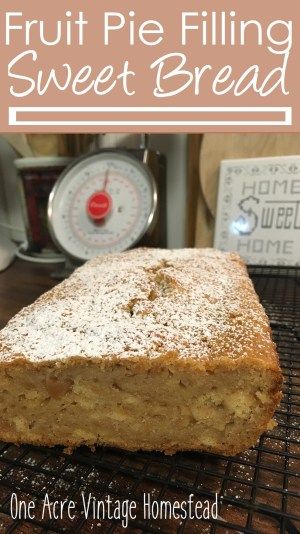 Quick Sweet Bread, Pie Filling Desserts, Fruit Tart Filling, Apple Pie Filling Recipes, Apple Bread Recipe, Fruit Pie Filling, Apple Cinnamon Bread, Peach Pie Filling, Dessert Pie