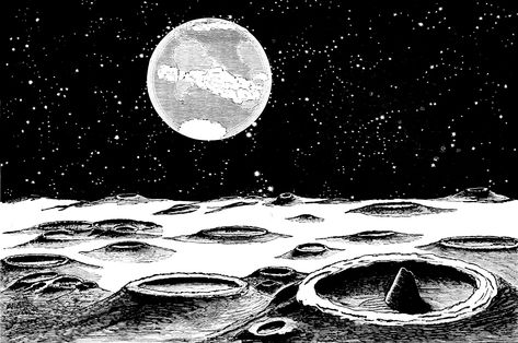 Moon Craters Drawing, Moon Surface Drawing, Moon Surface Illustration, Moon Landscape Drawing, Man On Moon, Moon Dancing, Linoleum Printing, Museum Of Emotions, Enviroment Art