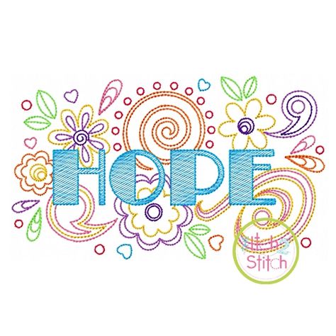 Hope Sketch Art, Hope Coloring Page, Hope Embroidery Design, Hope Font, Faith Hope Love Cross Stitch Pattern, Pumpkin Sketch, Grandma Crafts, Hope Art, Embroidery Design Sets