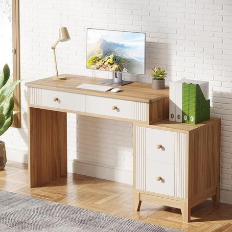 Winston Porter Neyan 51.18'' W | Wayfair Office Activities, Leg Movement, Organized Workspace, Office Necessities, Workspace Essentials, Small Computer Desk, Study Writing, Work Space Organization, Home Office Furniture Desk