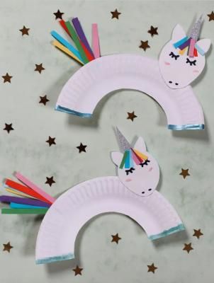 Ideas using disposable plates Storytime Crafts, Unicorn Craft, Unicorn Crafts, Unicorn Kids, Daycare Crafts, Plate Crafts, Crafty Kids, Toddler Art, Paper Towel Roll Crafts