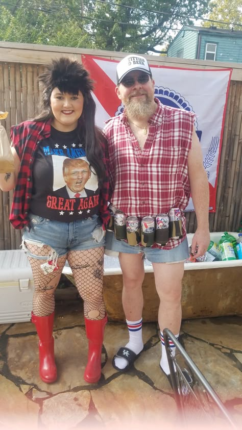 Trashy Trailer Park Outfit, Hillbilly Party Outfits, Trailer Park Trash Party Outfit, Trailer Park Trash Outfit, Trailer Trash Halloween Costumes, Red Neck Outfit Ideas, Trailer Park Costume, Trailer Trash Outfit, Trailer Park Trash Costume