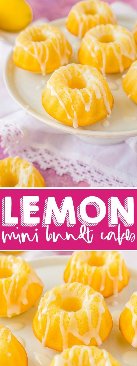 Sansa's Lemon Cakes - Sweet and Tangy Mini Lemon Bundt Cakes! - The Love Nerds Lemon Bundt Cakes, Nerd Recipes, Mini Lemon Bundt Cakes, Mini Bundt Cakes Recipes, Lemon Bundt Cake Recipe, Lemon Chiffon Cake, Brunch Summer, Lemon Cakes, Famous Desserts