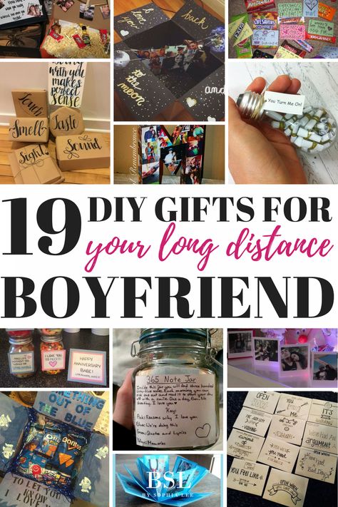 Do you need a DIY gift for long distance boyfriend? These 19 DIY's are perfect boyfriend gifts just because! Thanks for sharing!! Gifts For Boyfriend Long Distance, Surprise Gifts For Him, Sophia Lee, Long Distance Boyfriend, Distance Relationship Gifts, Birthday Presents For Him, Long Distance Relationship Gifts, Perfect Gift For Boyfriend, Distance Gifts