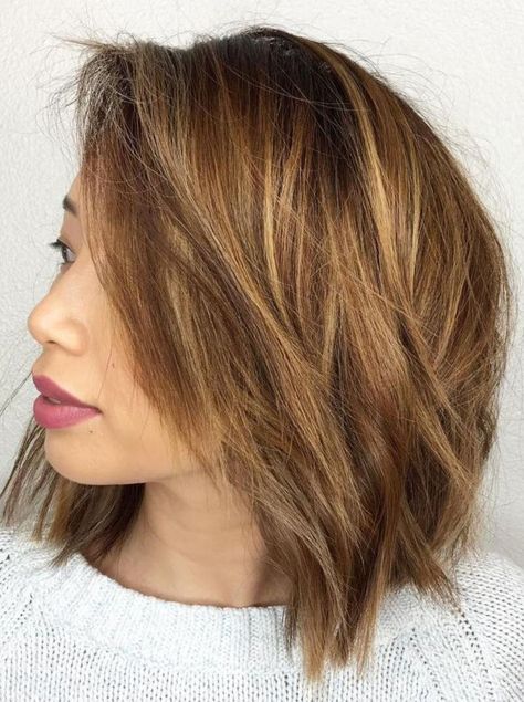 Chopped Side-Parted Bob The Right Hairstyles, Thick Coarse Hair, Haircuts For Thick Hair, Thick Hair Cuts, Thick Wavy Hair, Bob Hairstyles For Thick, Coarse Hair, Haircut For Thick Hair, Medium Hair Cuts