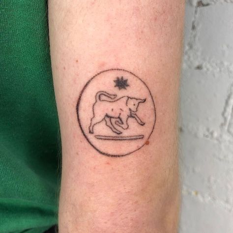 Bull Tattoo Feminine Taurus, Small Bull Tattoos, Spanish Bull Tattoo, Bull Tattoo Feminine, Happy Birthday Lily, Bull Skull Tattoo, Ox Tattoo, Farm Tattoo, Taurus Bull Tattoos