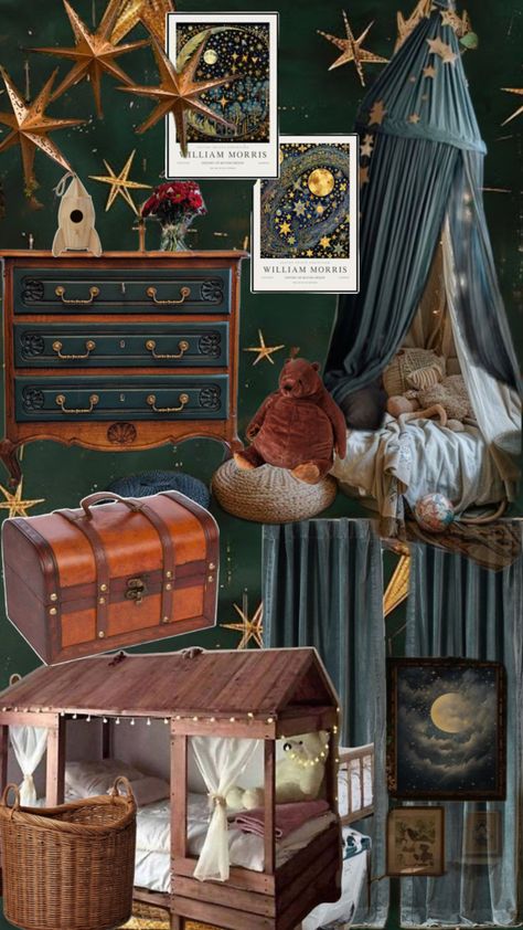 Dark Academia Kids Room, Moody Kids Room, Dark Playroom, Medieval Room, Magical Boy, Kids Bedrooms, Big Girl Rooms, Boy Nursery, Boy's Room