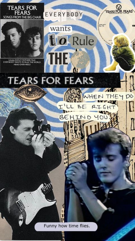 Head Over Heels Tears For Fears, Tears For Fears Aesthetic, Tears For Fears Posters, Tears Of Fears, Tears For Fears 80s, Fear 3, 90s Songs, Punk Poster, Music Collage